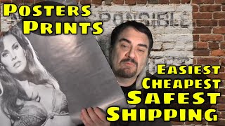 Easiest Cheapest & Safest Way To Ship Posters & Prints | No Tube Needed