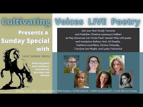 Cultivating Voices Sunday Special: Lost Horse Press (3Oct2021)