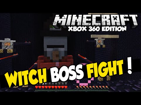 Minecraft (XBOX) WITCH BOSS FIGHT !