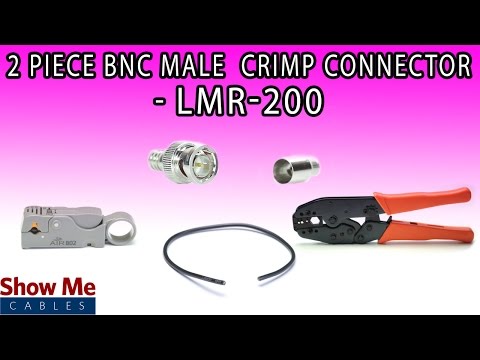 2 Piece BNC Male Crimp Connector For LMR-200 - Perfect For DIY Installs!