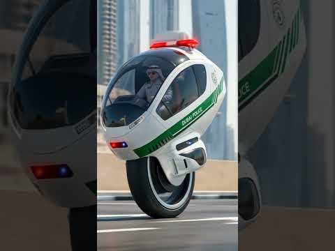 Dubai Police Unveils Futuristic One-Wheel Patrol Vehicle