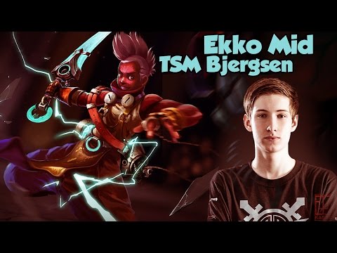 TSM Bjergsen-Ekko Mid Lane [Full Game] SoloQ LoL