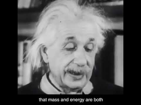 Albert Einstein Explaining his famous formula, E=MC^2