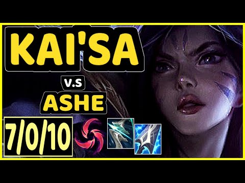 DEFT (KAI'SA) vs ASHE - 7/0/10 KDA BOTTOM ADC GAMEPLAY - KR Ranked GRANDMASTER