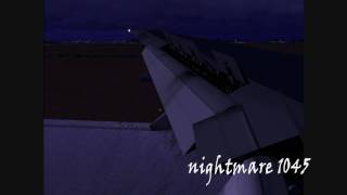 preview picture of video 'FSX-B777 Saudi Airlines rainy crosswind landing at cairo airport +taxing to gate (dusk landing)(HD)'