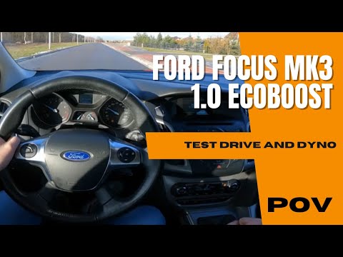 Ford Focus Mk3 2014 (1.0 EcoBoost 125HP) | 4K POV Test Drive | Weighing | Dyno Test | Acceleration
