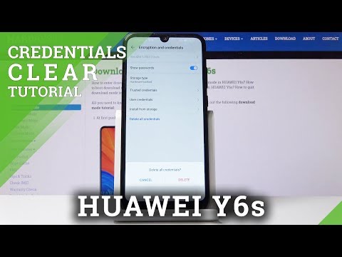 How to Clear Credentials in HUAWEI Y6s – Remove Certificates
