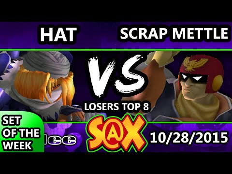 S@X 121 - Hat (Sheik, Falco) Vs. Scrap Mettle (Captain Falcon, Marth) SSBM Losers - Smash Melee