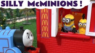 Despicable Me 3 Minions at McDonalds Drive Thru with Toy Trains