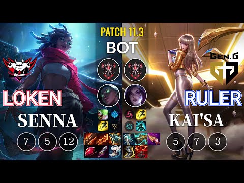 JDG LokeN Senna vs GEN Ruler Kai'Sa Bot - KR Patch 11.3