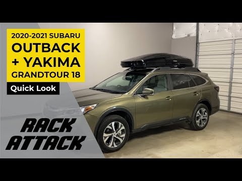2020-2021 Subaru Outback with Yakima GrandTour 18 Roof Top Cargo Box
