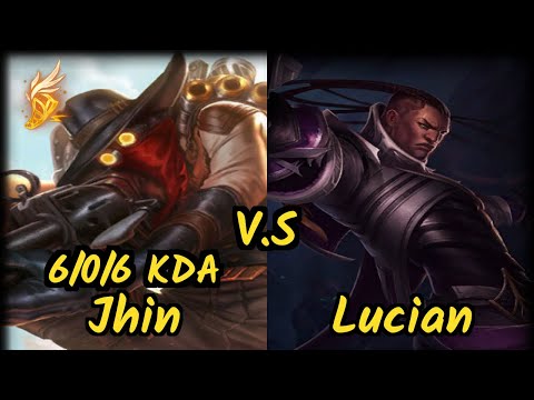Madness (JHIN) vs LUCIAN - 6/0/6 KDA BOTTOM ADC GAMEPLAY - EUW Ranked DIAMOND