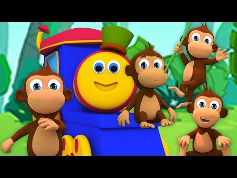 bob le train | cinq petits singes | chansons pour enfants | Bob The Train | Five Little Monkeys