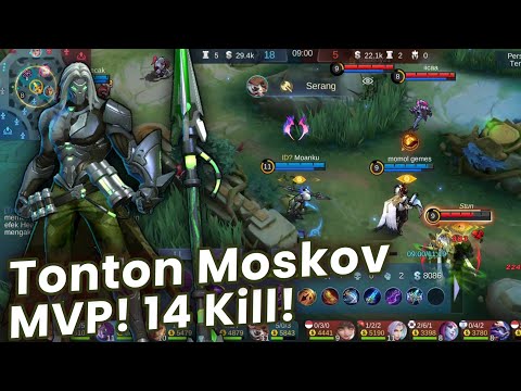 Tonton Gameplay Moskov ngamuk di Rank, MVP! 14 Kill! - Mobile Legend