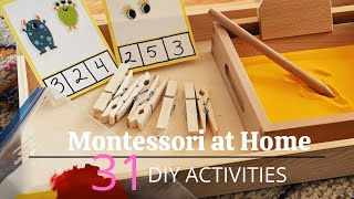 Montessori at Home 31 DIY Activities for Toddlers and Kids #montessoriwithhart