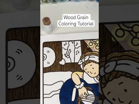 How to color wood grain with ONE marker! @clobellascolouringbooks  #coloringtutorial #alcoholmarkers