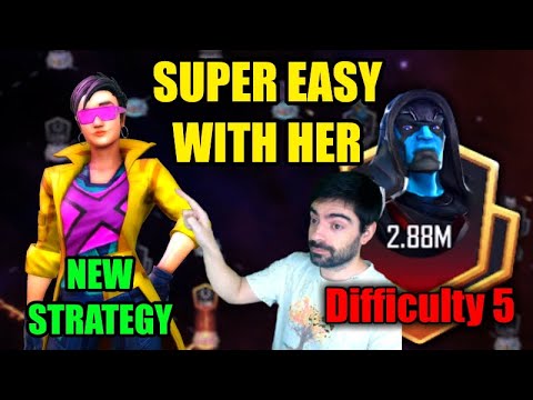 SHE MAKES IT SO EASY | RONAN BOSS NODE | NEW STRATEGY | ONE SHOT | MARVEL STRIKE FORCE | MSF