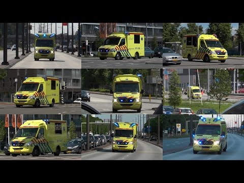 [Dagcompilatie 04.06'15] 10x Ambulance met spoed in Groningen Stad