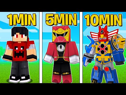 CADA MINUTO VIRAMOS UM POWER RANGERS NO MINECRAFT ! (megazord) ‹‹ P3DRU ››
