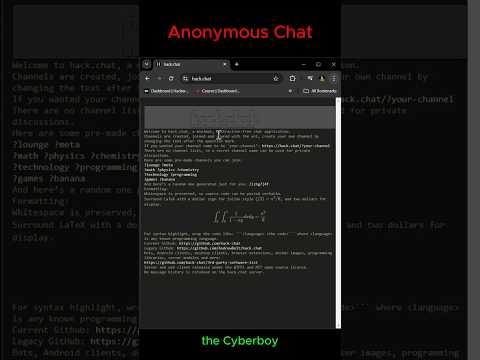 Secretly Chat Anyone #anonymous #hack #hacker