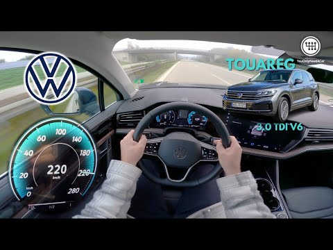 2024 Volkswagen Touareg 3.0 TDI V6 Top Speed Drive on the GERMAN AUTOBAHN