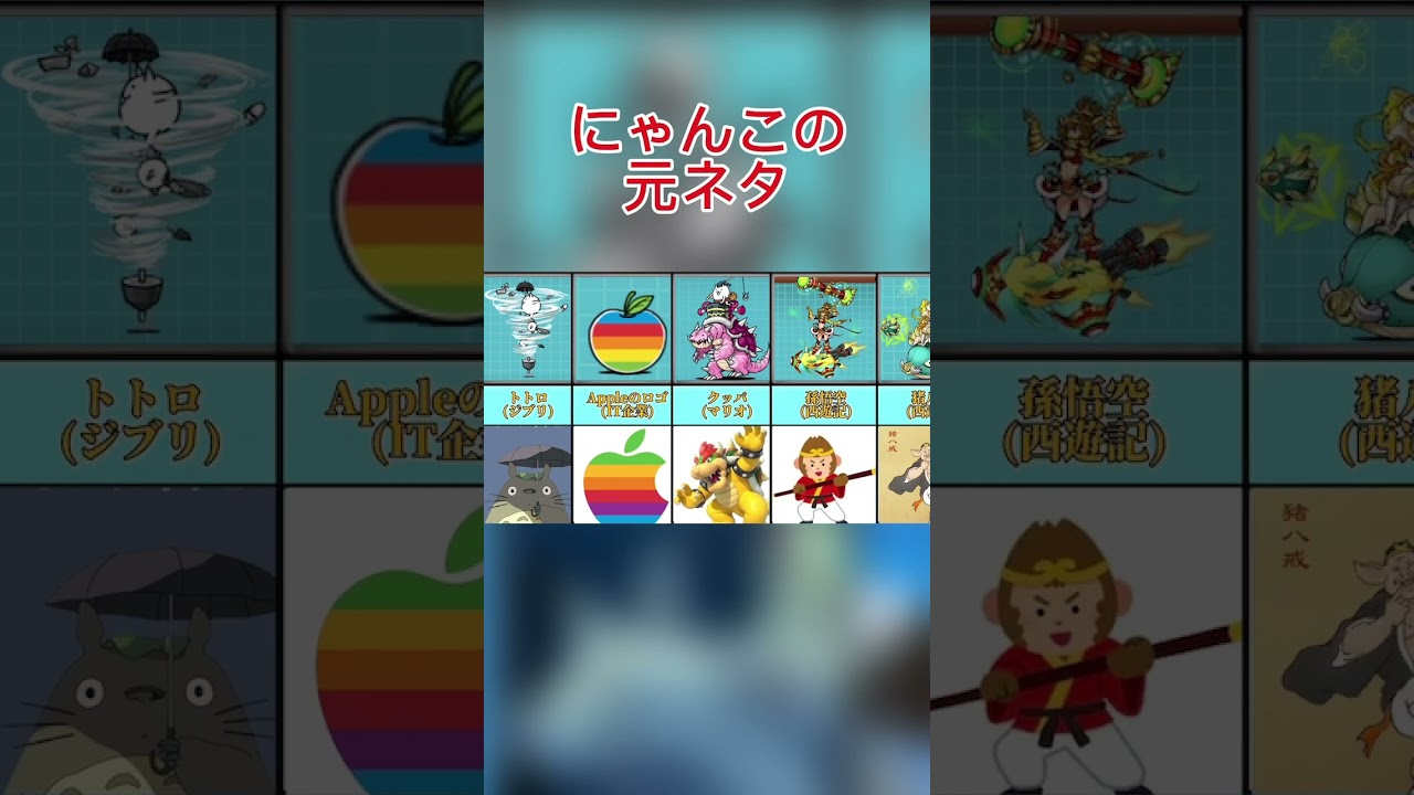 にゃんこの元ネタ一覧2！#にゃんこ大戦争#Shorts#最強キャラ#マリオ