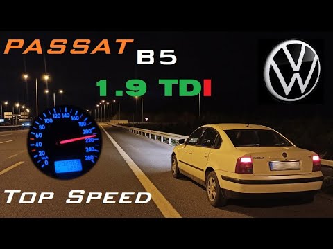VW PASSAT B5 (2000) 1.9 TDI (110 hp) Acceleration & Top Speed