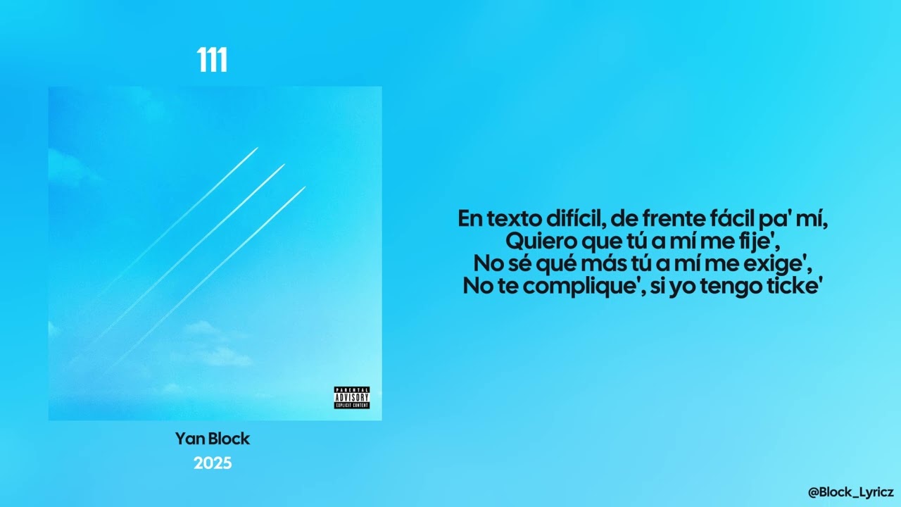 Letra // 111 - YAN BLOCK