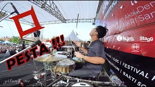 Download lagu [DRUMCAM] KOTAK - PESTA | Live in Cilacap 2019 | gilang_nr mp3