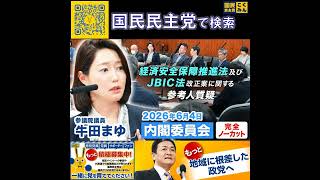国民民主党 牛田まゆ 内閣委員会 6月5日