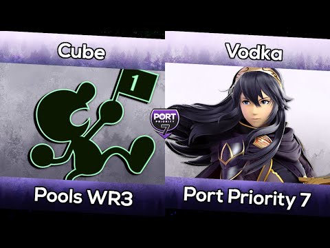 Cube (Mr. Game & Watch) vs Vodka (Lucina) - Port Priority 7 Pools Winners Round 3