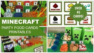 Minecraft Food Card Printables!