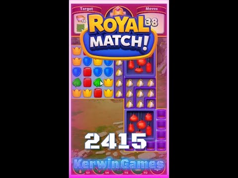 Royal Match Level 2415 - Hard Level - No Boosters Gameplay