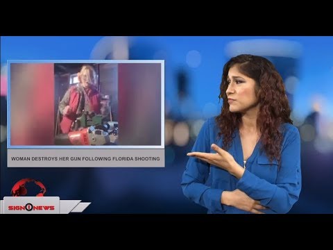 Woman destroys her gun following Florida shooting (ASL - 2.20.18)