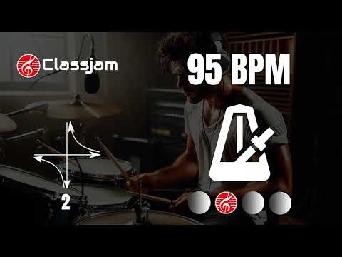 Drum track 4/4 - 95 BPM base de batería para practicar