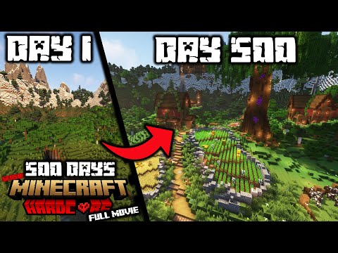 I Survived 500 Days in Hardcore Minecraft [FULL MOVIE]
