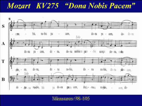 Bass Mozart KV275-6 Missa Brevis - Dona Nobis Pacem