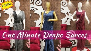 One Minute Designer Sarees With Price | Latest Readymade Saree 2022