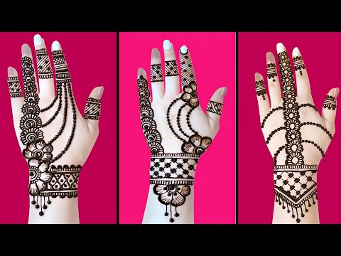 Easy Mehndi Design for Backhand|Simple Jwellery mehndi design|Mehandi ka design|mehndi designs Mendi