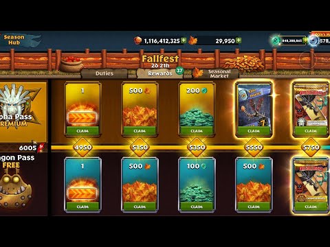 GETTING ALL THE REWARDS IN ALPHA PASS PREMIUM - Dragons: Rise of Berk