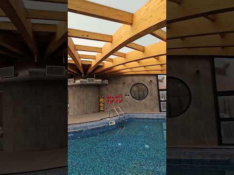 Vigas Laminadas Impregnadas piscina temperada Hotel Diego de Almagro