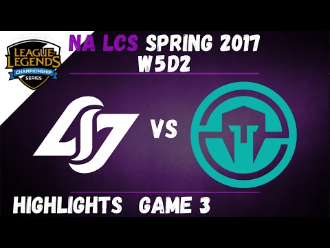 CLG vs IMT Highlights Game 3 NA LCS 2017 Spring W5D2 Counter Logic Gaming vs Immortals