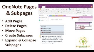 OneNote Pages and Subpages