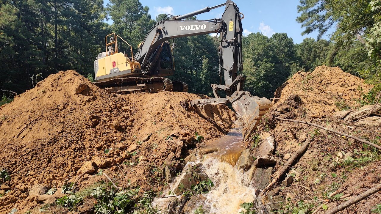 Busting This Pond Dam In Order To Rebuild It!