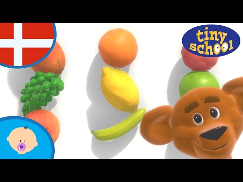 Lær navne på frugt og mere for småbørn og babyer - Frugt navne til børn - Tinyschool Dansk