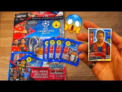 I PACKED MESSI!! Topps Champions League Stickers 2020/21 (starter pack)