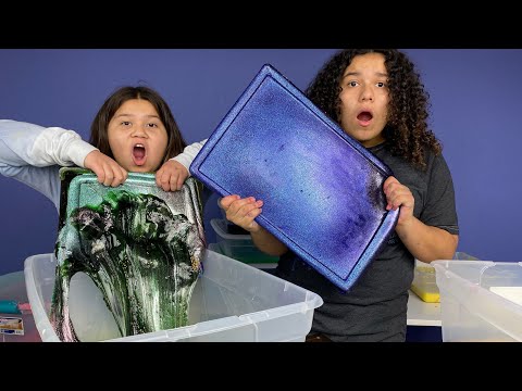 MIXING ALL OUR GIANT SLIMES  - SUPER HUGE SLIME SMOOTHIE  SATISFYING SLIME
