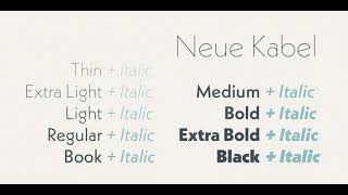 Neue Kabel Font | Geometric Sans Serif Typeface