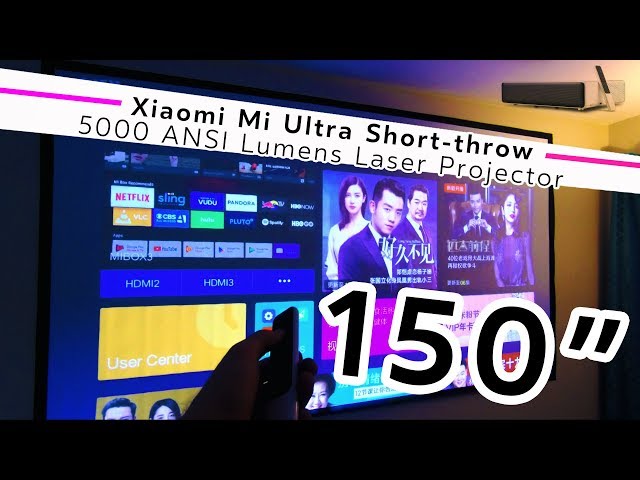 THAT'S A BIG SCREEN! Xiaomi Mi Ultra Short-throw 150" Laser Projector | USA Review