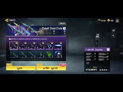 CODM | 10 Cobalt Steel Crates - INSANE LUCK!! AGR STEEL BLUE 😍